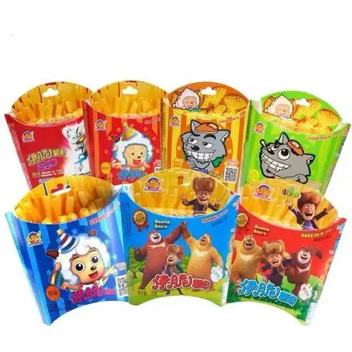添乐伊脆薯条喜洋洋熊出没儿童休闲零食香脆原味膨化食品真脆薯条熊