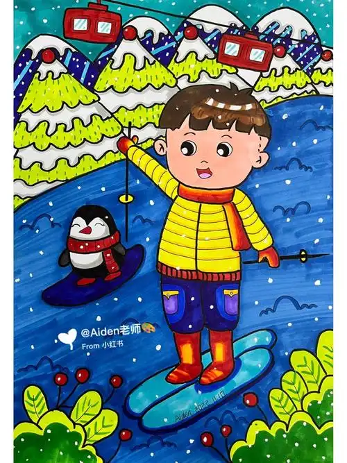 儿童卡通画初级漫画漫画二级考试试题#创意美术  #少儿创意美术