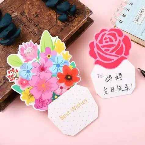 生日鲜花送妈妈贺卡祝福语(生日送妈妈花卡片内容简短)-祝福鲜花-深有