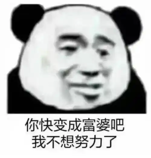 你快变成富婆吧,我不想努力了