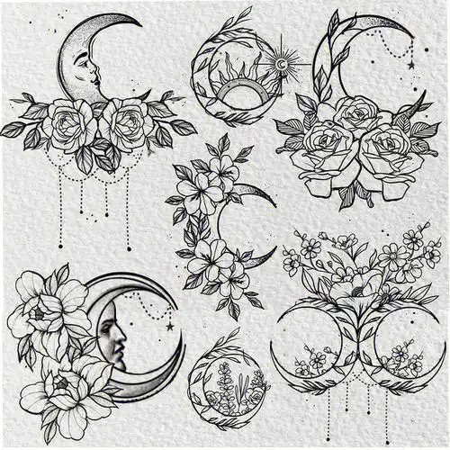 刺青  #黑灰素描纹身  #纹身手稿