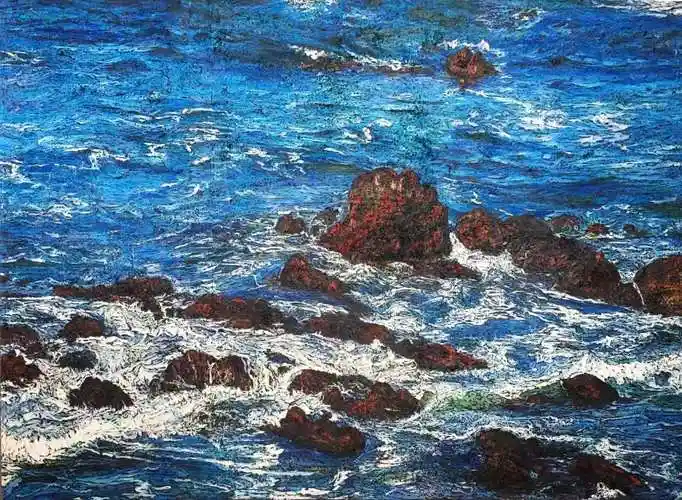 关宏臣《大海系列之二》130x97cm 2015.6油画