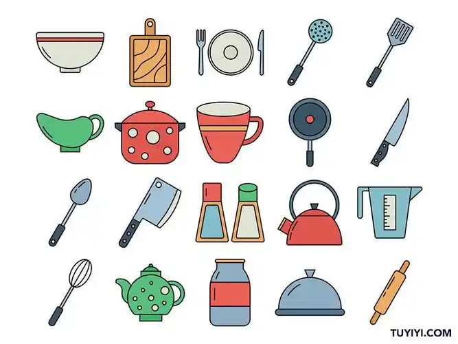 厨具物品图标集ai eps源文件