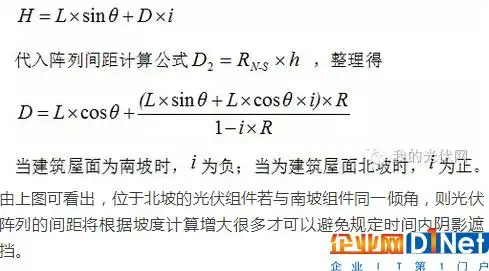 四种屋面坡度的光伏系统方阵间距计算方法