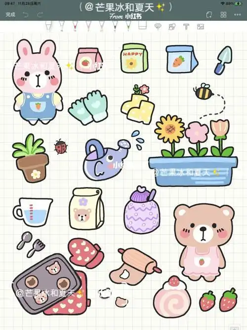 手帐素材简笔画手帐素材简笔画可爱