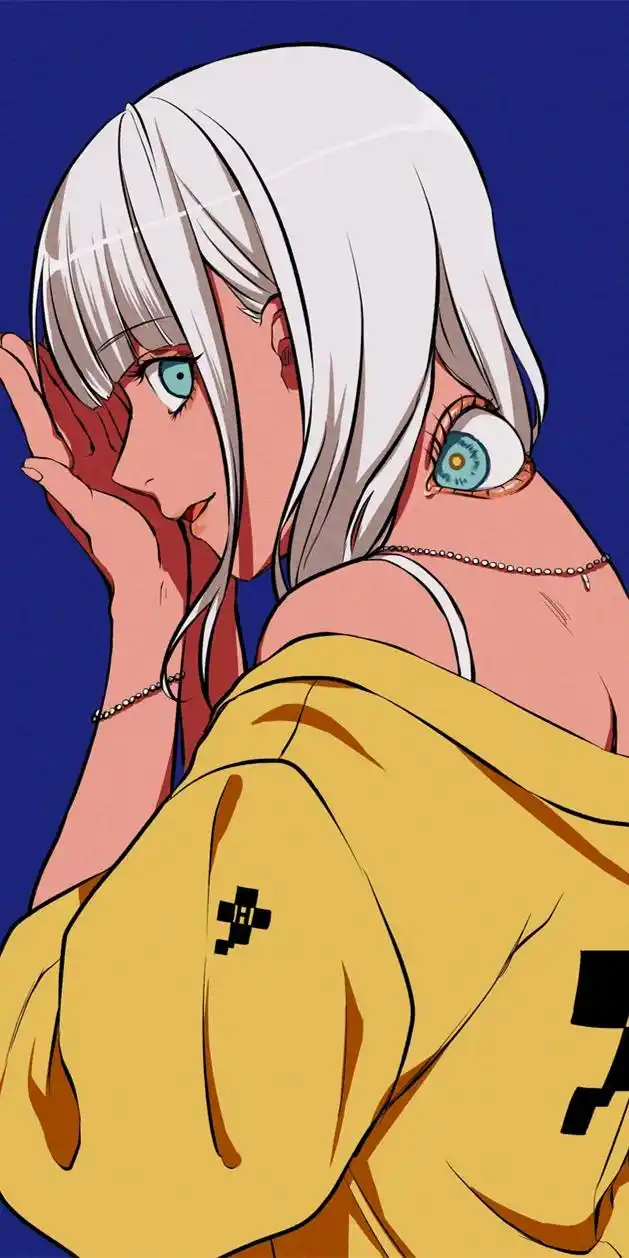 《弹丸论破》夜长安琪,动漫全面屏壁纸,做法偏激并且不被人理解