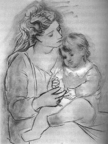 毕加索的"母性"系列是他回归古典主义的代表作.