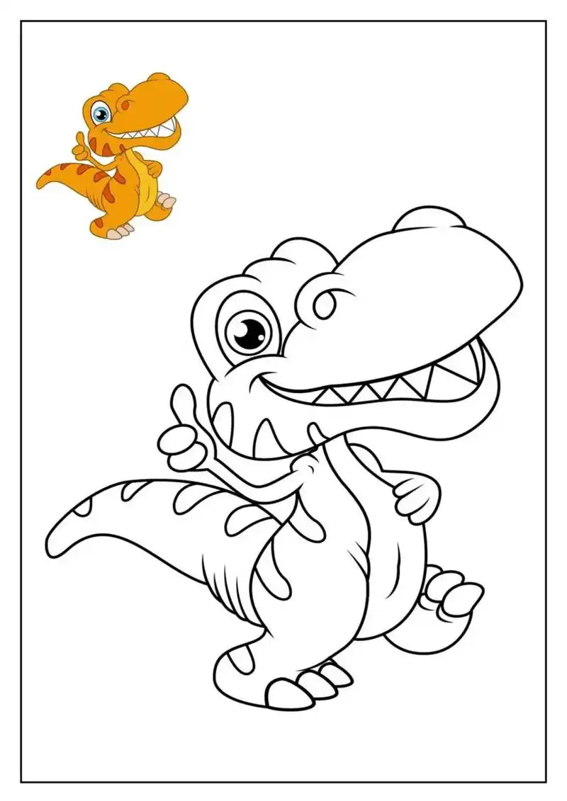 恐龙高清涂色卡 恐龙合集来咯,喜欢的收藏