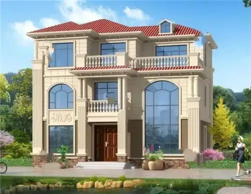 农村建普通三层三间楼房图片外观时尚布局堪称完美