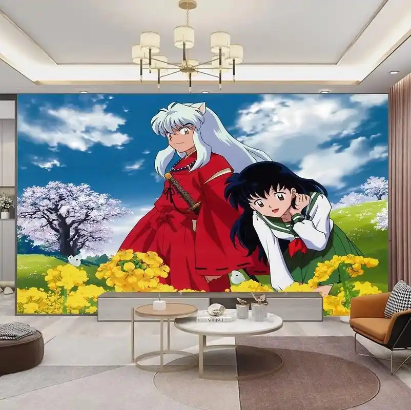 动漫卡通壁布儿童房墙布沙发背景墙壁纸墙纸卧室床头壁画