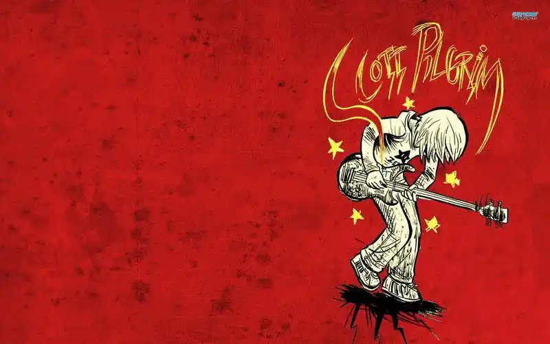 娱乐漫画图文斯科特朝圣者艺术设计动画片颜色红色背景音乐吉他乐器