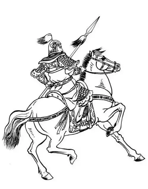 古代武将(白描)