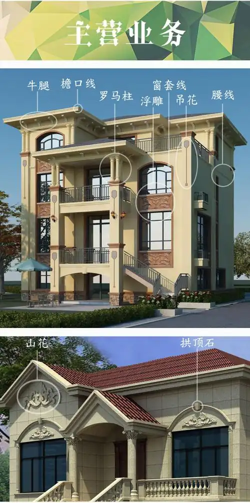 恒腾eps外墙构件线条屋檐eps造型设计