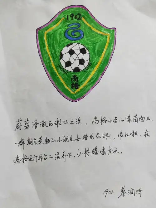 尚格小学1902班校足球队队徽设计集锦
