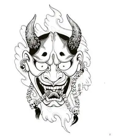 般若纹身手稿简笔画