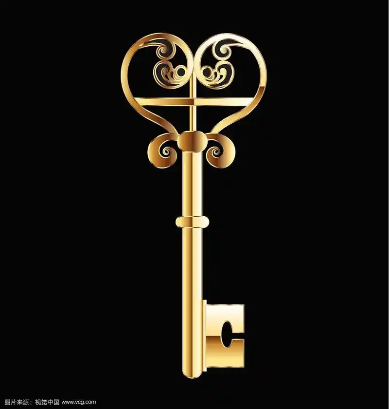 老金钥匙复古logo形象