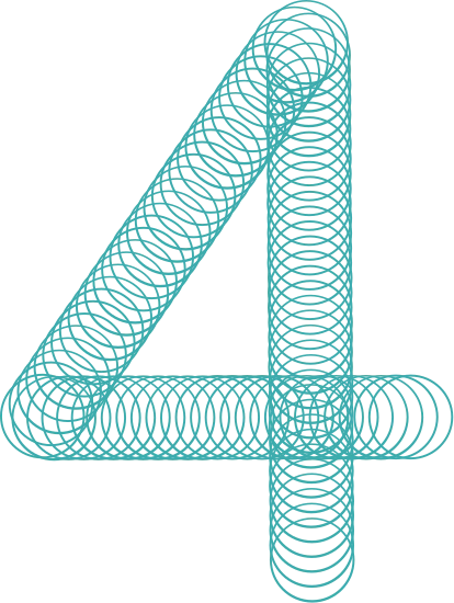 创意线圈风格数字字母4