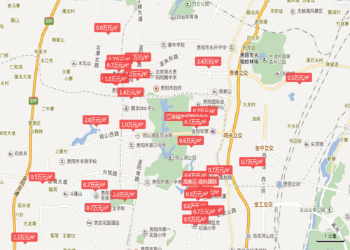 让你心被填满的同时,感受家的温暖,来看看观山湖的房价地图你就知道了