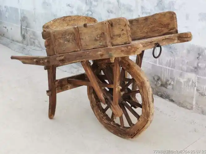 清代木制土车全品牢固包老尺寸如图民俗收藏佳品1680元不包邮