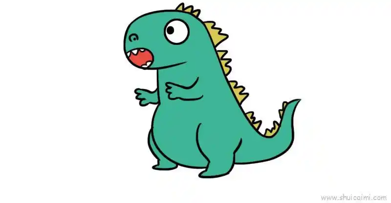 哥斯拉儿童画怎么画 哥斯拉简笔画画法
