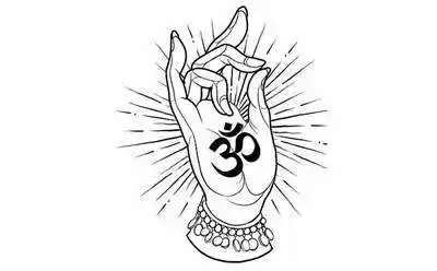 30张线条佛手纹身手稿图案