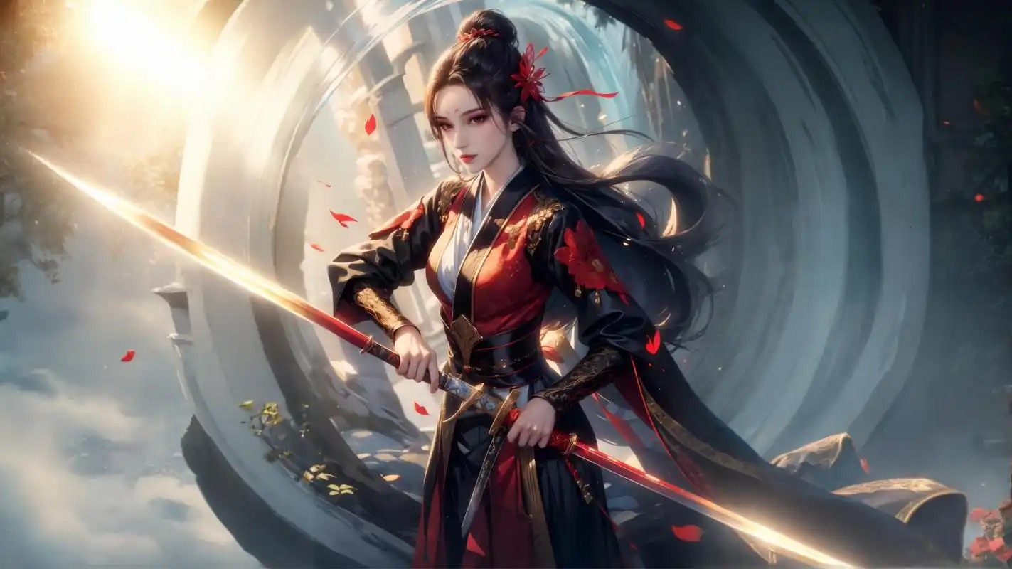 (全面屏)(9比16屏)(电脑屏)国漫女神三屏壁纸《不良人》女帝#国漫女神