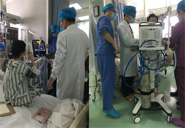 让重症患者重拾康复信心我院实现重症患者戴呼吸机下地进行早期心肺