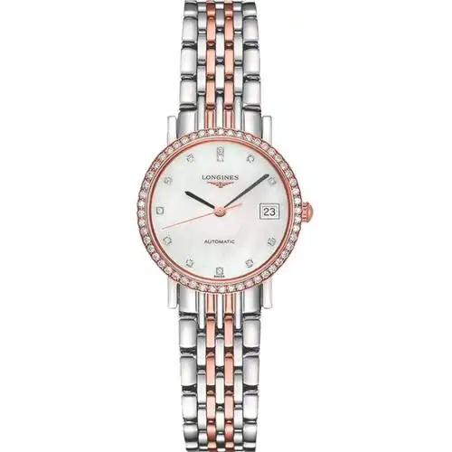 longines浪琴正品手表女机械博雅系列钢带女表腕表l43095877