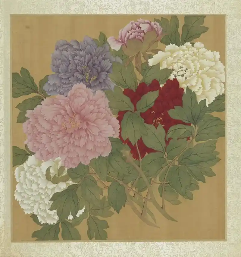 清61恽寿平《牡丹图册》#国画 #书画 #传统书画 - 抖音