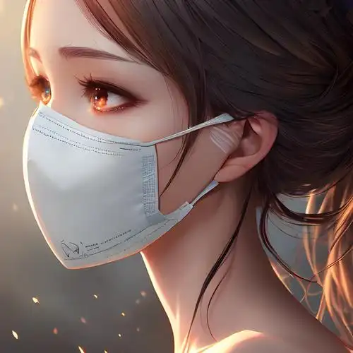 侧脸戴口罩女生头像