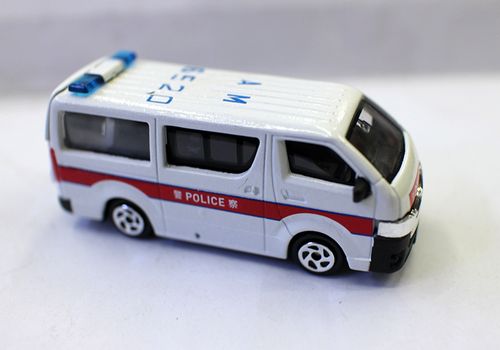 tiny 02微影合金车hiace police 丰*田海狮香港警车模型仿真玩具
