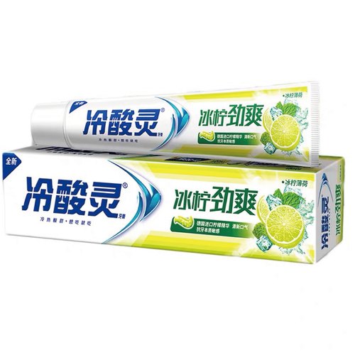 冷酸灵双重牙膏冰柠劲爽牙膏220g产品包装升级中已收到实物为准220g4
