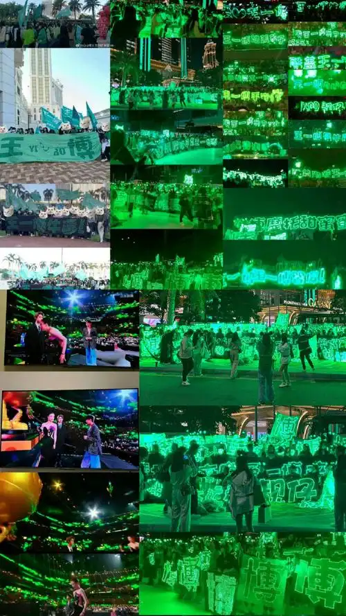 王一博#一图看懂王一博粉丝摩托姐姐(和哥哥)为王一博带来的绿海