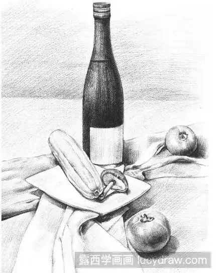 静物组合素描教程-露西学画画