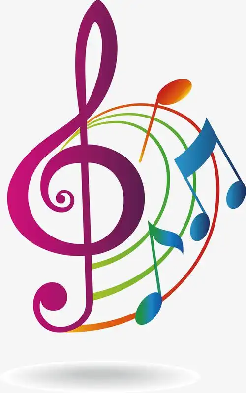 创意唯美彩色音乐图标设计素材