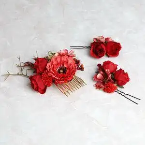 新娘头饰结婚头花婚纱配饰发夹图片