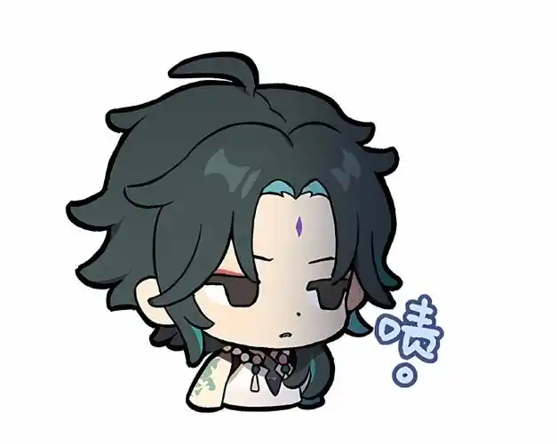 原神魈超话#原神##魈#官方表情包高清修复查看原图保存画质更清晰抱图