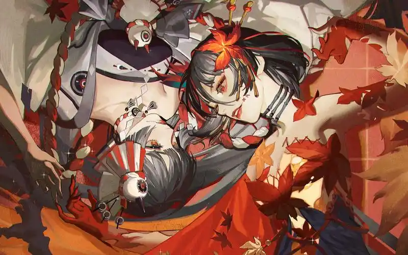 【绘画过程】靓女贴贴,sp心狩红叶鬼女绘画过程