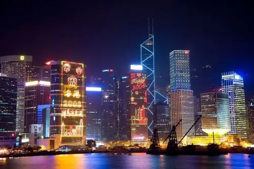 维多利亚港美丽夜景