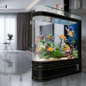 鱼缸/水族箱>纳学>纳学家用大型金鱼缸客厅小型落地隔断免换水生态
