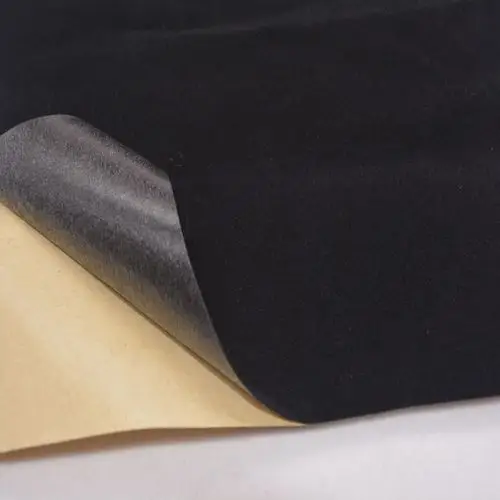 压花绒布 现货黑色背胶绒布 自粘短毛单面带胶植绒布不干胶单面绒