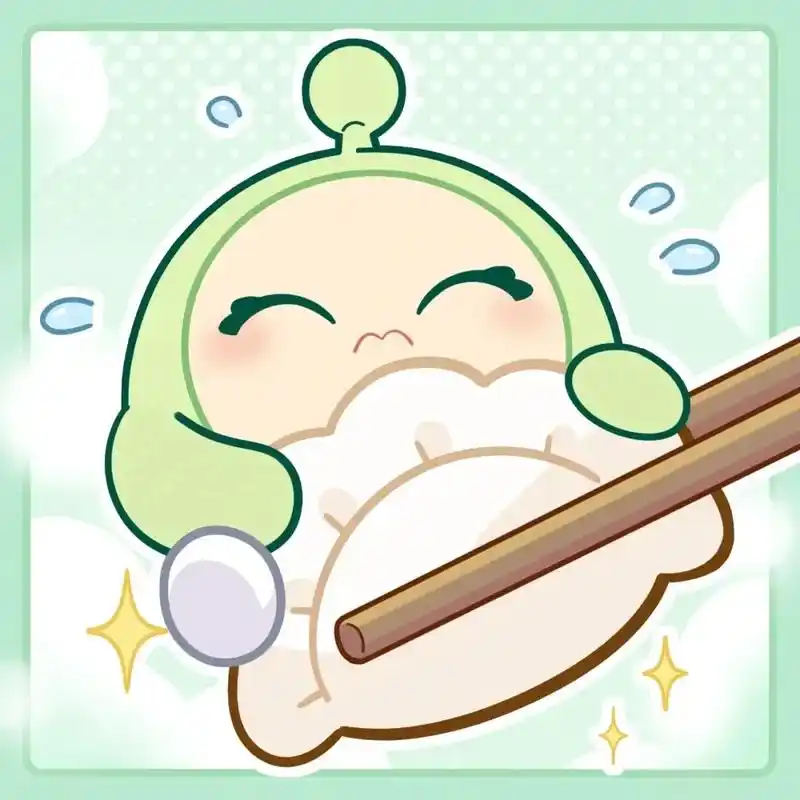 蛋仔冬至5黑头像!好吃的饺子一口一个,可爱的五小只能不能让我 - 抖音