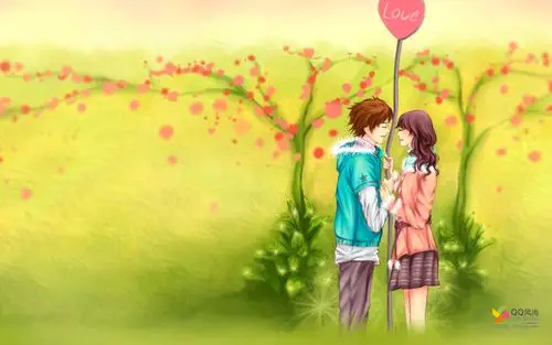 首页 电脑壁纸 qq风尚手绘情侣 1680_1050手机