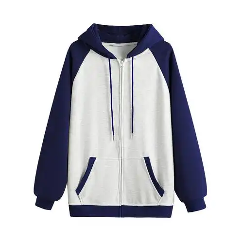 100%棉面华棉食毛复合牛奶丝320克后包领双帽卫衣女插肩空白光版 - 17