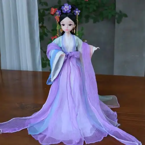 2022 古装芭比娃娃全套 30厘米比芭比美娃娃古风古装古代红色汉服裙