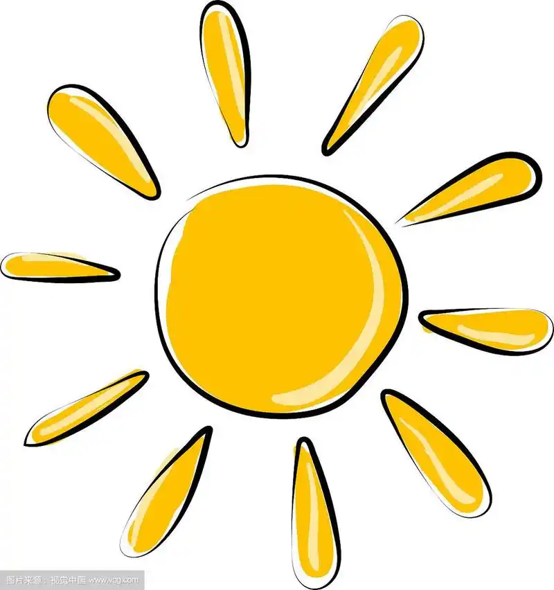 白底上的太阳