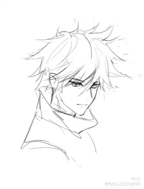 最近太忙了只有惠惠的几张草图_咒术回战摸鱼伏黑惠绘画作品