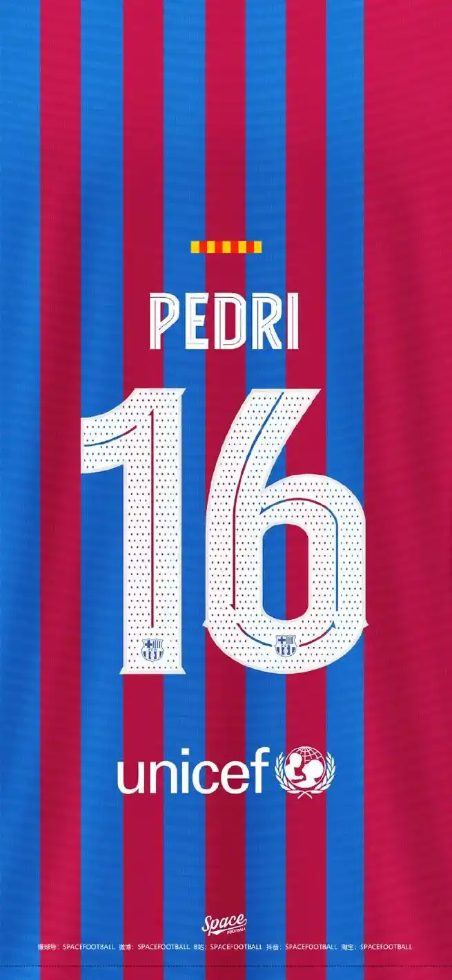 巴塞罗那2021/22赛季主场球衣印号壁纸  designe - 抖音