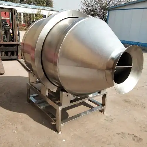 义康牌  蟹黄蚕豆滚筒拌料机 面筋滚筒拌料机 牛肉丝滚筒拌料机