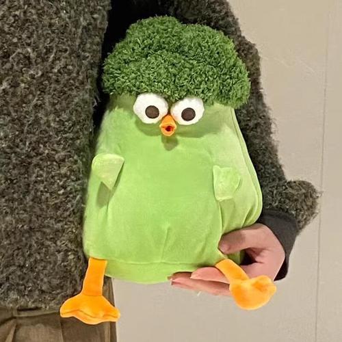 莫畔墩墩鸡公仔菜花鸡墩墩鸡西兰花公仔玩偶可爱趣味搞怪dundun西蓝礼